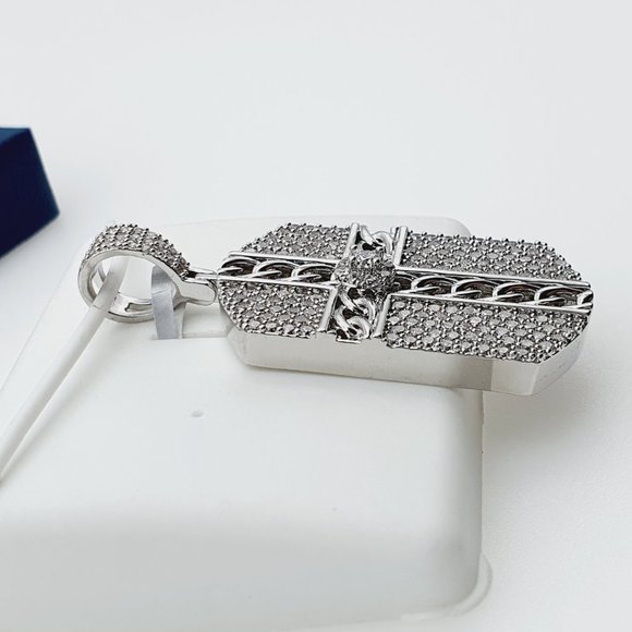 "925 Sterling Silver Plated CZ Pendant, EVBRS343 - Picture 2 of 9